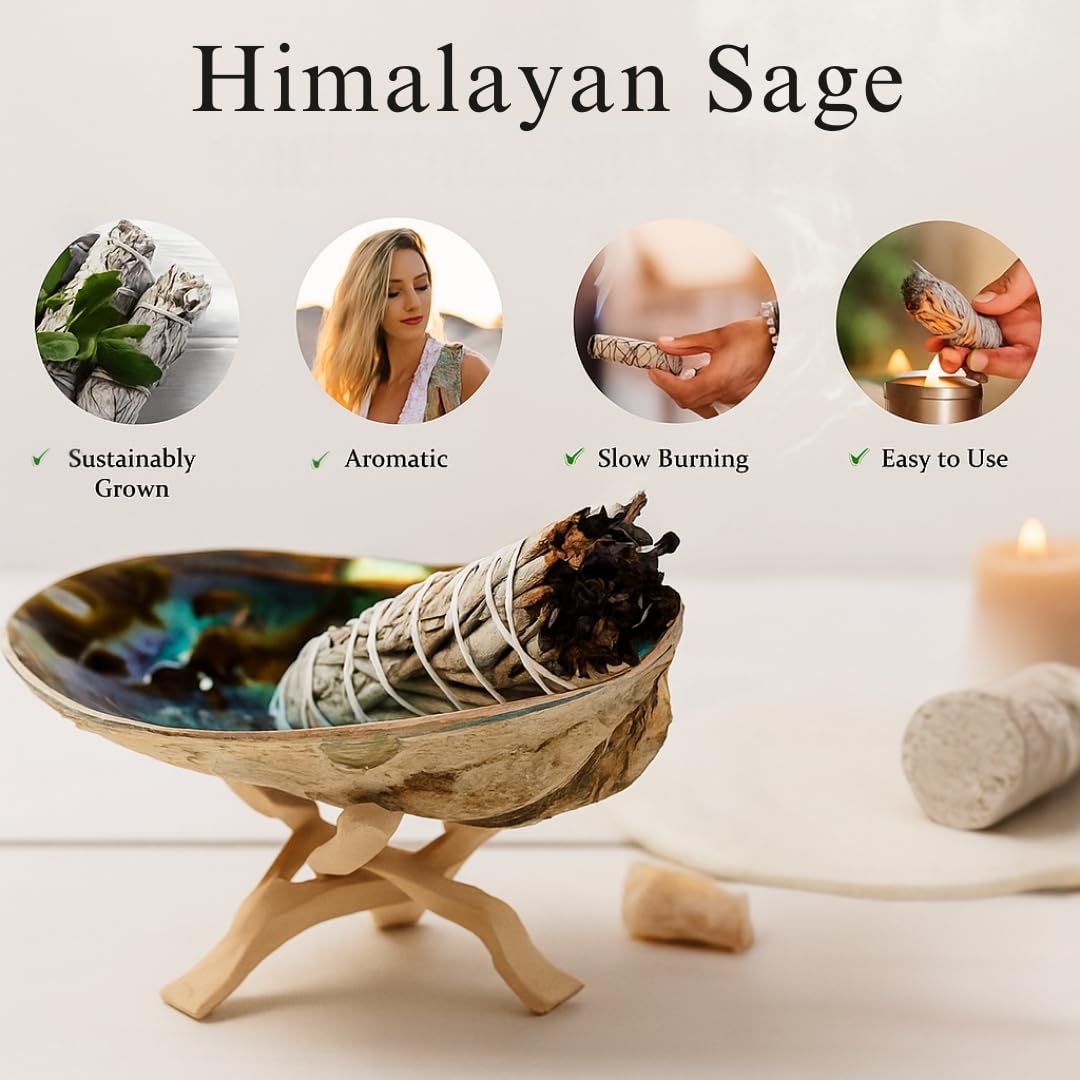 Bless-International Himalayan-Sage-Blue-Pea-Flowers-Incense Premium-100%-Natural-and-Organic Handcrafted-4-Inches-Long Used-for-Home-Cleansing-Meditation-Smudging-Rituals - Image 3